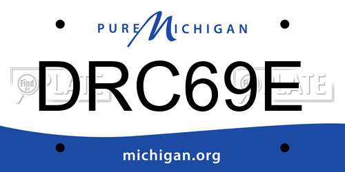 DRC69E Michigan License Plate