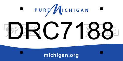 DRC7188 Michigan License Plate