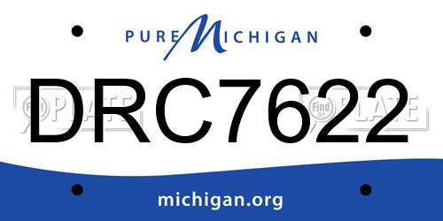 DRC7622 Michigan License Plate