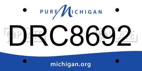 DRC8692 Michigan License Plate
