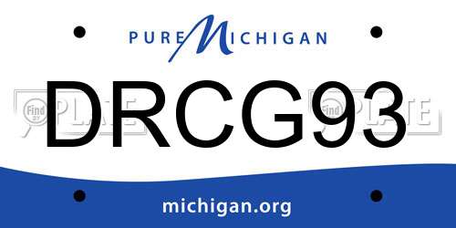 DRCG93 Michigan License Plate