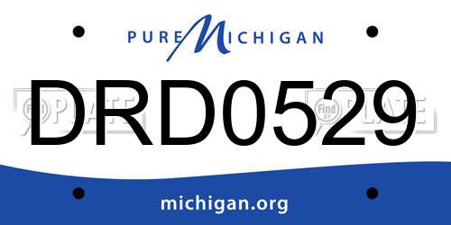 DRD0529 Michigan License Plate
