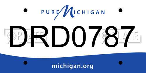 DRD0787 Michigan License Plate