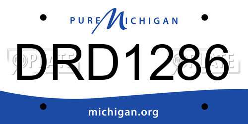 DRD1286 Michigan License Plate