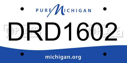 DRD1602 Michigan License Plate