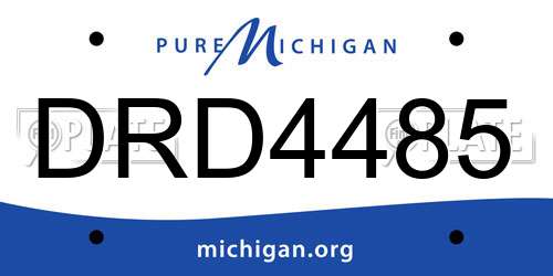 DRD4485 Michigan License Plate