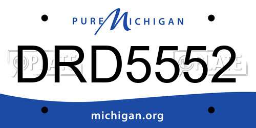 DRD5552 Michigan License Plate