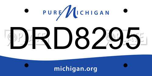 DRD8295 Michigan License Plate