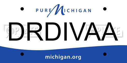 DRDIVAA Michigan License Plate