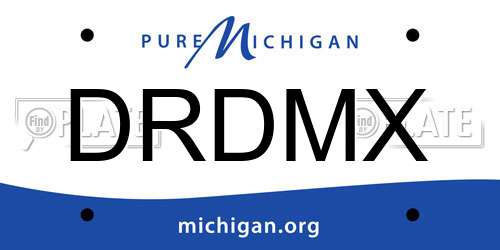 DRDMX Michigan License Plate