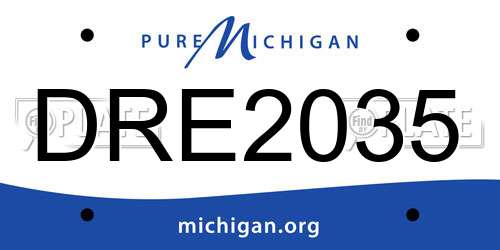 DRE2035 Michigan License Plate