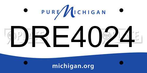 DRE4024 Michigan License Plate