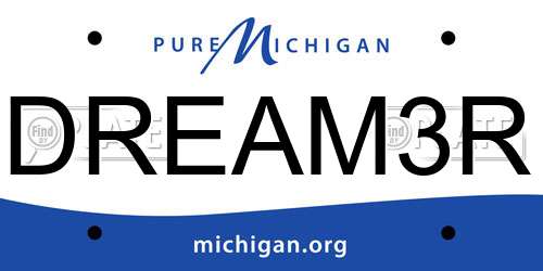 DREAM3R Michigan License Plate