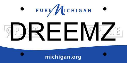 DREEMZ Michigan License Plate