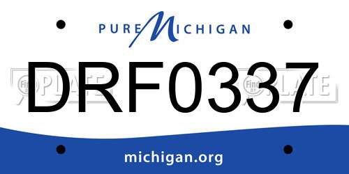 DRF0337 Michigan License Plate