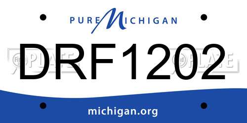 DRF1202 Michigan License Plate