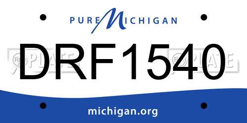 DRF1540 Michigan License Plate