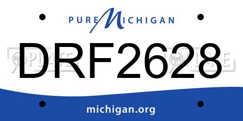 DRF2628 Michigan License Plate