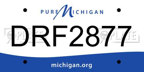DRF2877 Michigan License Plate