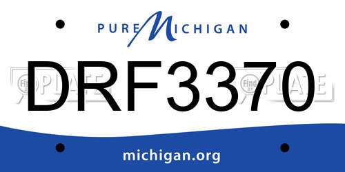 DRF3370 Michigan License Plate