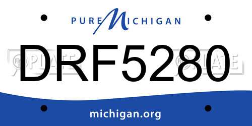 DRF5280 Michigan License Plate