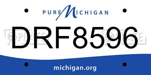 DRF8596 Michigan License Plate