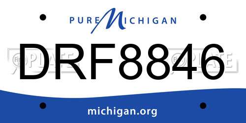 DRF8846 Michigan License Plate