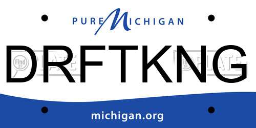 DRFTKNG Michigan License Plate