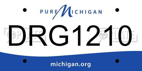 DRG1210 Michigan License Plate