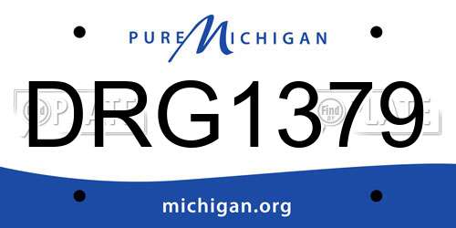 DRG1379 Michigan License Plate