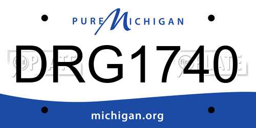 DRG1740 Michigan License Plate