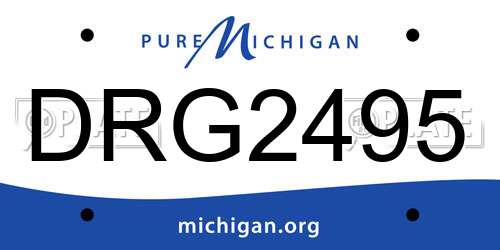 DRG2495 Michigan License Plate