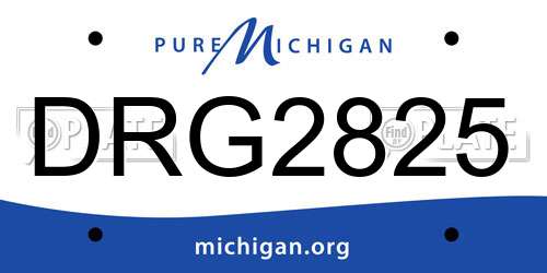 DRG2825 Michigan License Plate