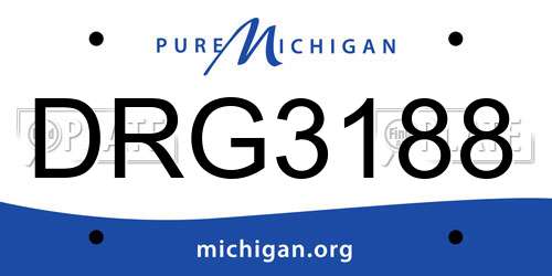 DRG3188 Michigan License Plate