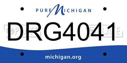 DRG4041 Michigan License Plate