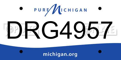 DRG4957 Michigan License Plate