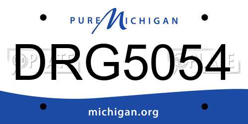 DRG5054 Michigan License Plate