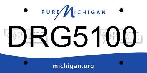 DRG5100 Michigan License Plate