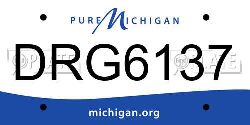 DRG6137 Michigan License Plate