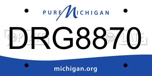 DRG8870 Michigan License Plate