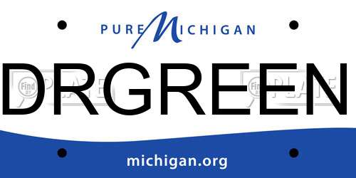 DRGREEN Michigan License Plate