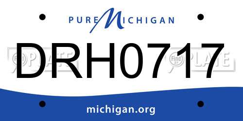 DRH0717 Michigan License Plate