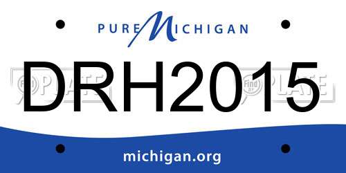 DRH2015 Michigan License Plate