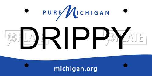 DRIPPY Michigan License Plate