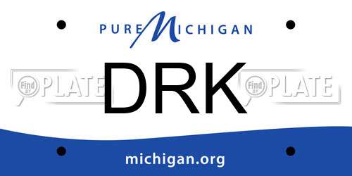 DRK Michigan License Plate