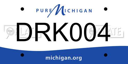 DRK004 Michigan License Plate