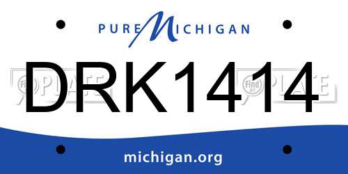DRK1414 Michigan License Plate