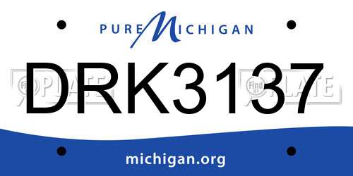 DRK3137 Michigan License Plate