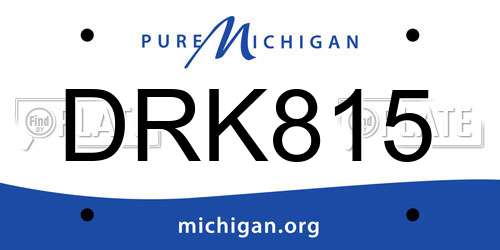 DRK815 Michigan License Plate