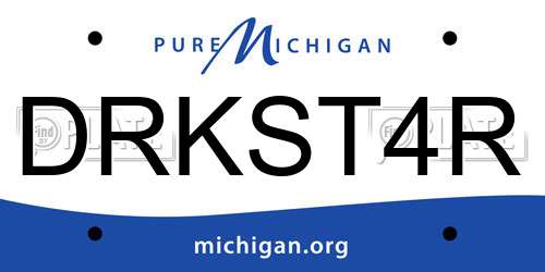 DRKST4R Michigan License Plate